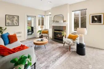 Living and Dining overlook the Sammamish River