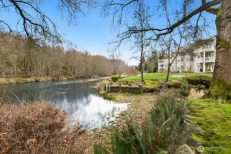 Beautiful walking trails just next to the unit that leads to all sorts of access - Burke Gilman, downtown Bothell and community dock