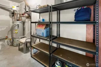 Huge storage just next to the unit for easy use
