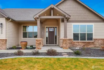 Craftsman details accentuate the front entry.