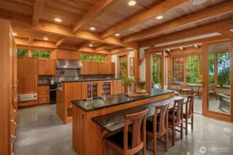 A chef's kitchen