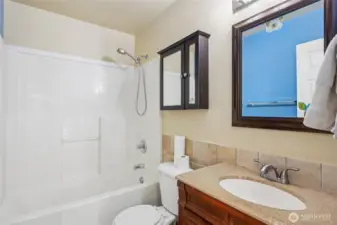 Full bath upstairs.