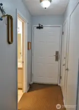 Entry.  Locked Owner's Closet to the right.  Bathroom is to the left.