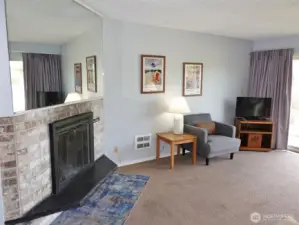 Wood-burning Fireplace (presto log only).