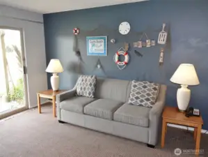 Hide-a-bed couch.