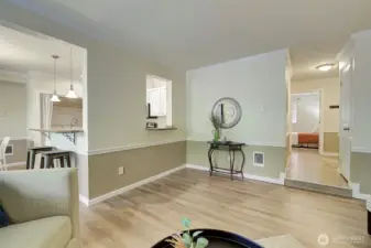 Breakfast bar for extra seating.