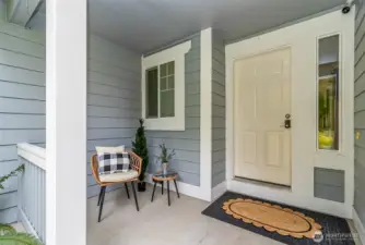 Covered front porch with so much room to decorate