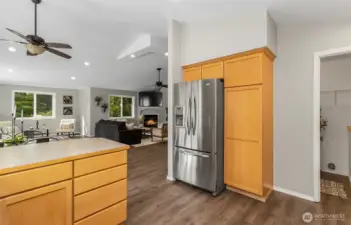 Keep a eye on the house while in the kitchen, great amount of storage