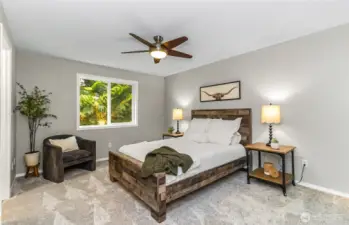 Main bedroom with a heck of a view