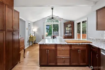 Butcher block was installed and loads of storage space.