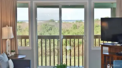 Relax with these Ocean and Dunes Views from the Living Room.
