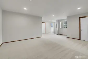 There's so much space in this family room!