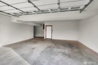 Oversized 2-car garage with tons additional storage area. It's the size of a 3-car garage!