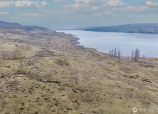 Aerial drone shot of the northwest view of the property.