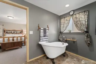 Primary bedroom and bathroom.