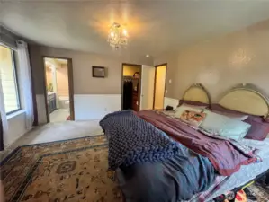 The primary bedroom suite.