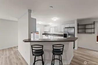 Counter height eating space