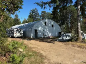 Back of Quonset building.