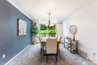 Dining area with an open flow into the living room.