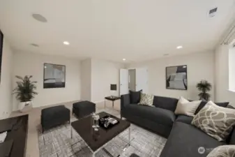 massive upstairs bonus room (staged) with dolby digital 7.1 surround, wired for projector & cat 5 wiring
