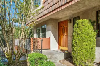 end unit with private entry.