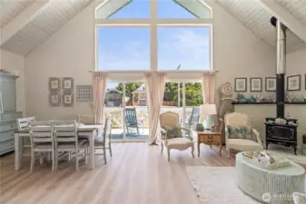 Light and bright open concept living with Vinyl plank flooring throughout
