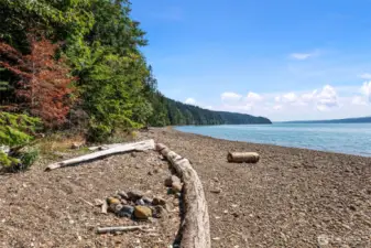 More of the community beach. Most owners leave their boats, traps, kayaks, paddleboards, and chairs right here so they are ready when they arrive.