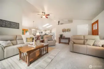 The living area boasts new carpeting, and fresh paint makes moving in a breeze!