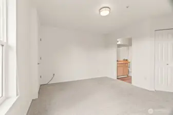 Second bedroom with access to hall bath.