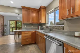 Kitchen with stainless