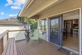 Relaxing deck off dining room
