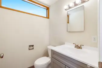 Primary half bath.