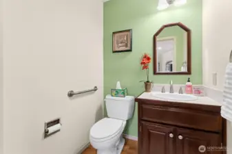 Half bathroom on the main level