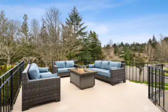 deck off of the family room is perfect for entertaining or relaxing.