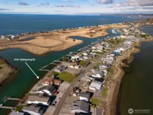 The marina is located at the end of the canal and the golf course, pool and clubhouse are just 9 minutes away