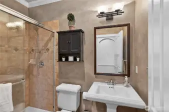 Main floor 3/4 bathroom.