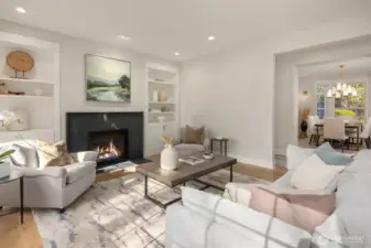 View to the dining room.