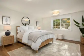 The spacious lower level bedroom.