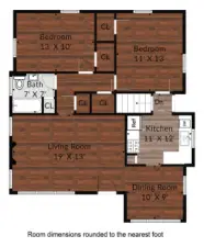 Main level floor plan. Great floor plan with seamless flow throughout!