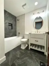 Upstairs Full bathroom, custom tile