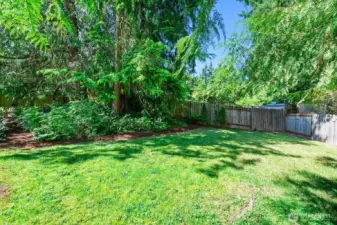 View to the rear of the yard...