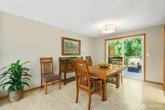Spacious formal dining area.