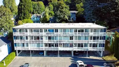 Aerial View of back of building