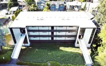Aerial View of front of building