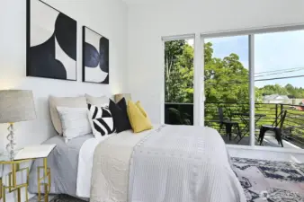 Upper level primary bedroom suite