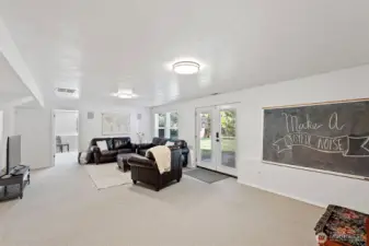Lower level has French doors out to back patio. Can be used as a separate entrance to the home.