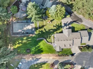 Home and sports court situated on .82 acre.