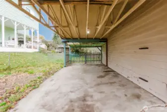 Carport could be enclosed to create a garage which would add value to the house!
