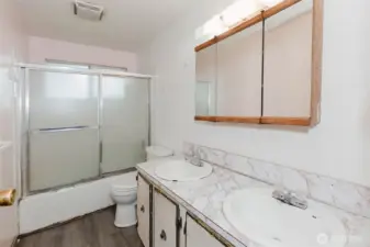 Main bathroom on the upper level.