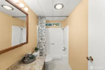 Main Bathroom with full tub.